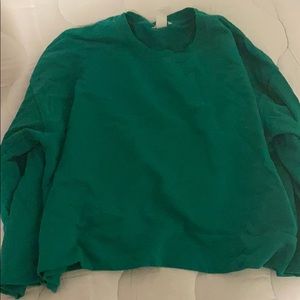 Emerald cropped sweatshirt